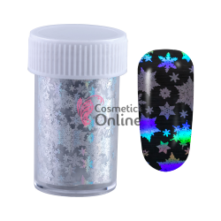 Folii de transfer, folie de unghii Cod Fulgi Argintii Holografici F002